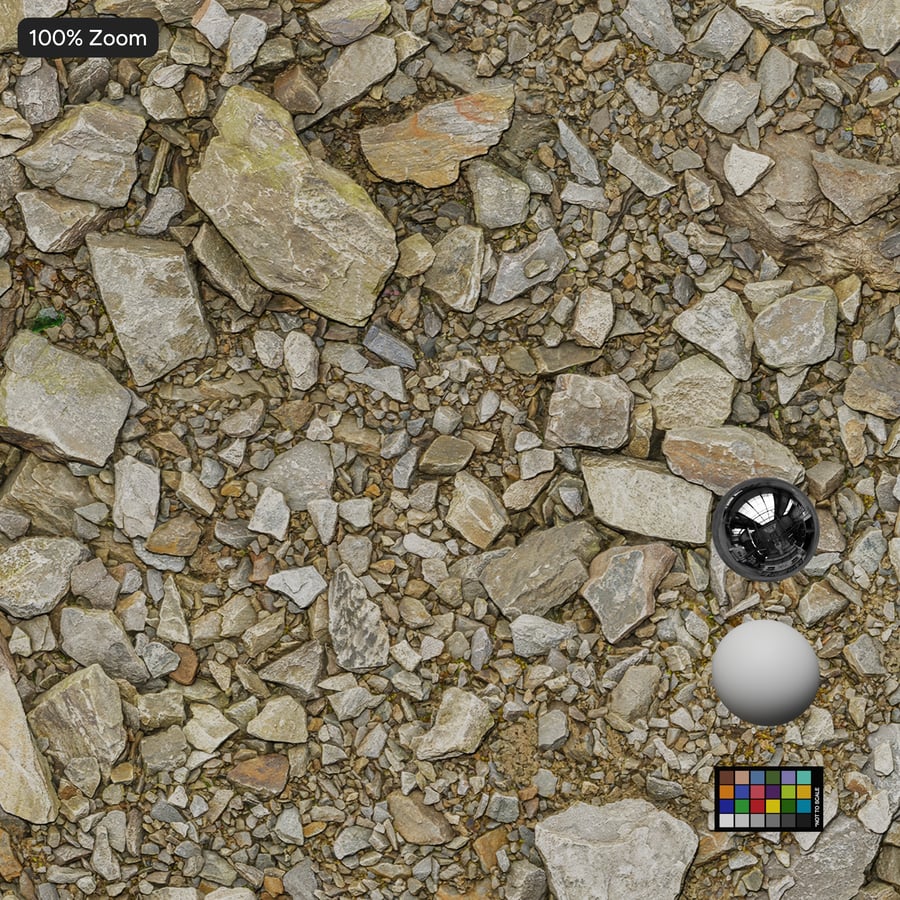 Rough Mixed Gravel Ground Road Texture