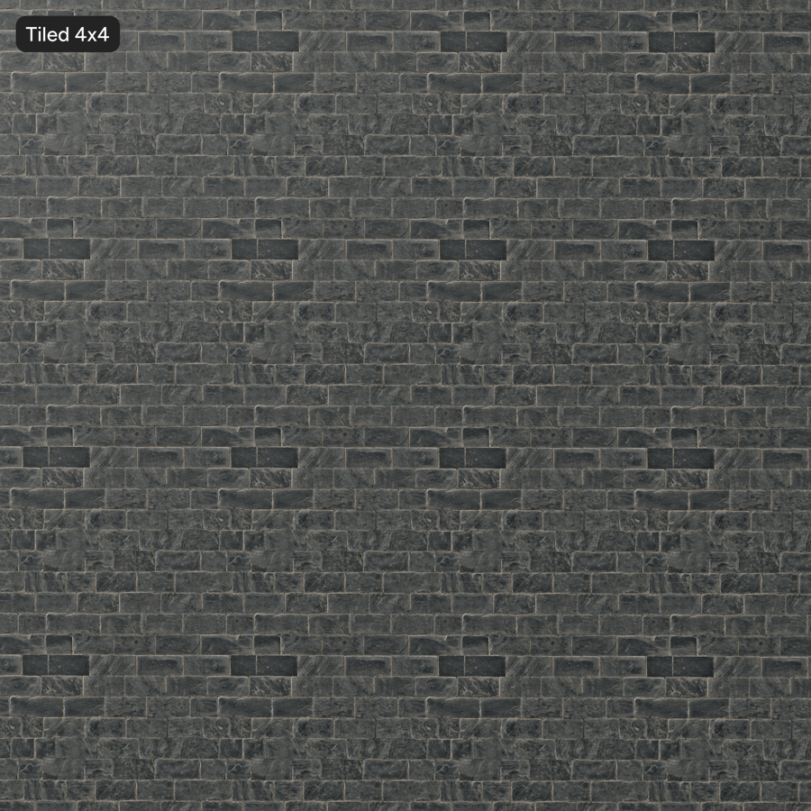 Textura chodníku z plochého kamene v běhounové vazbě, šedá