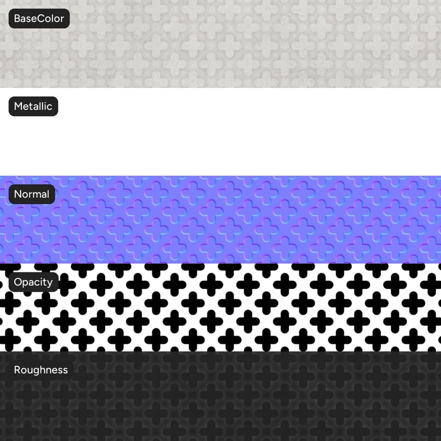 Cross Perforated Metal Texture