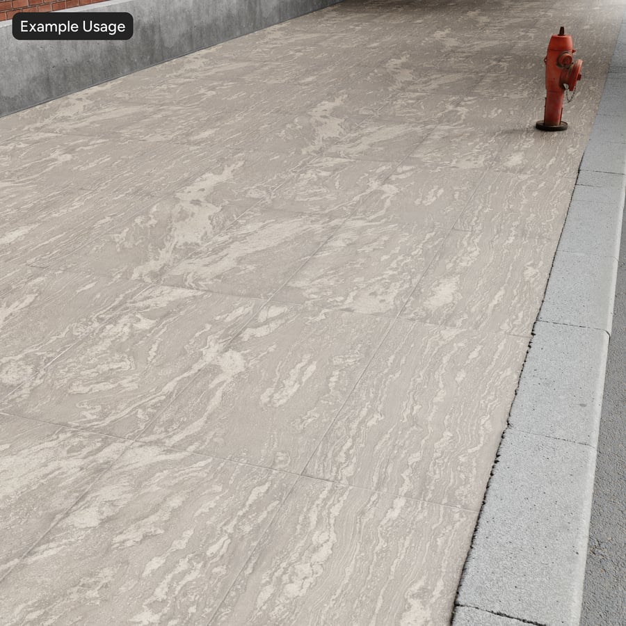 Honed Travertine Large Format Tile Texture, Warm Grey