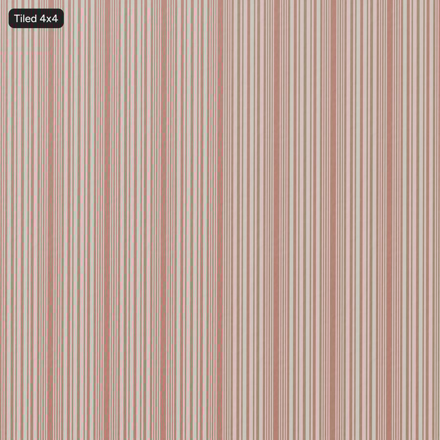 Carmen Streifenmuster Möbelstoff Textur, Lachsrosa &amp; Creme