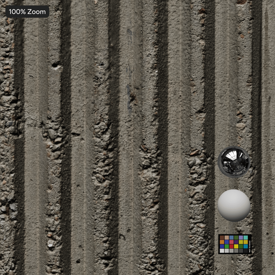 Kết cấu tường bê tông có rãnh thô