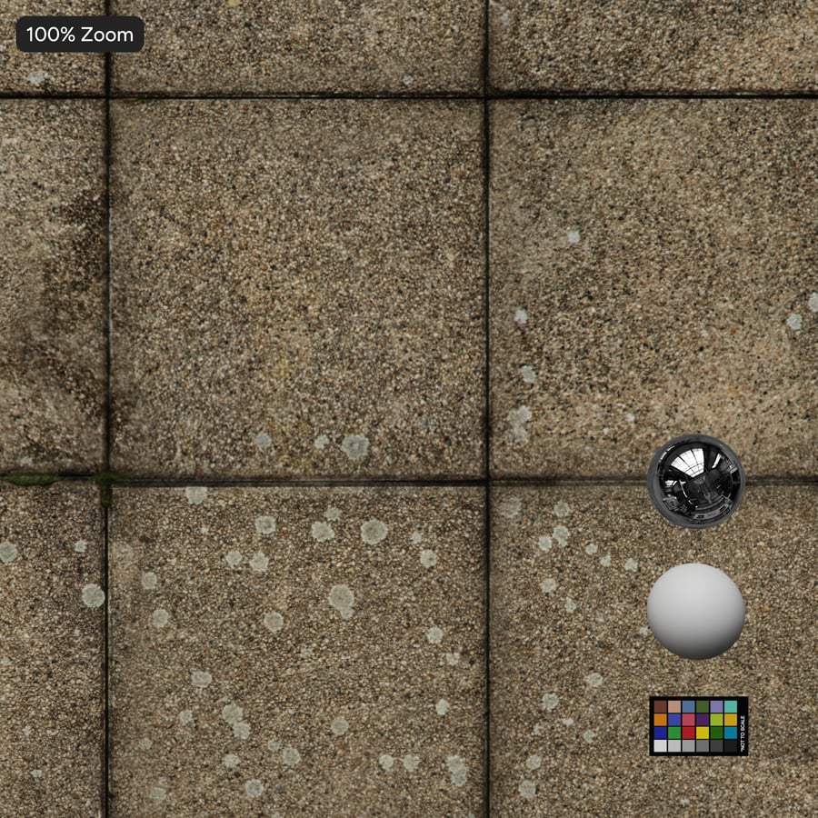 Lichen Square Concrete Paver Texture