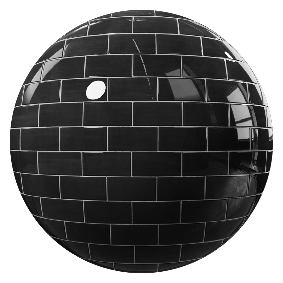 Tiles Rectangular Mirror Black 001
