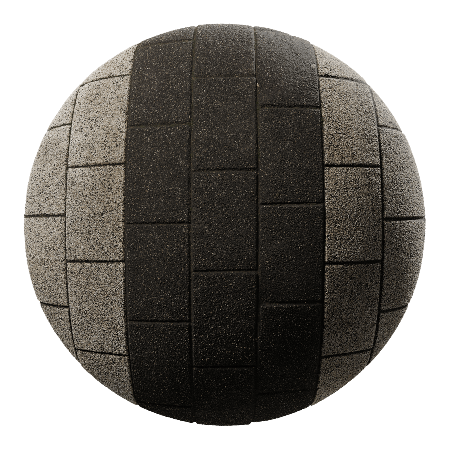 Dirty Stone Paver Texture, Black and Gray
