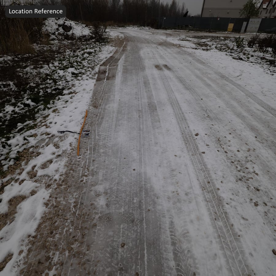 Tire Marks on Snow Texture