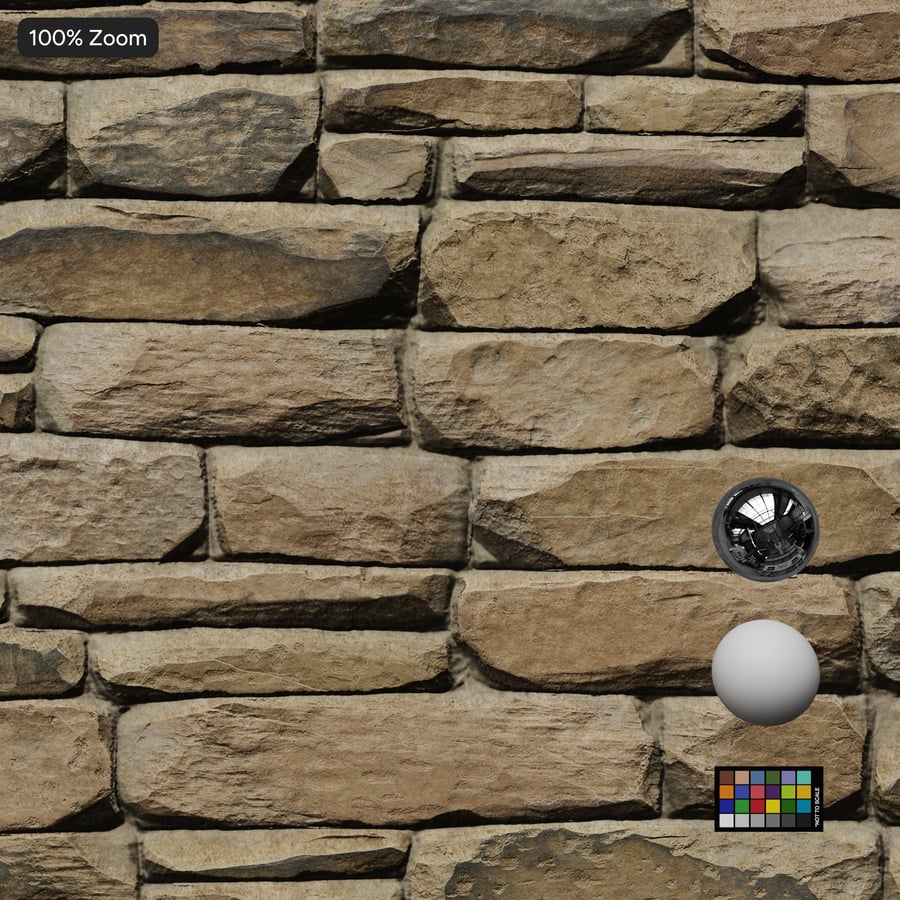Ledger Stone Wall Texture, Beige