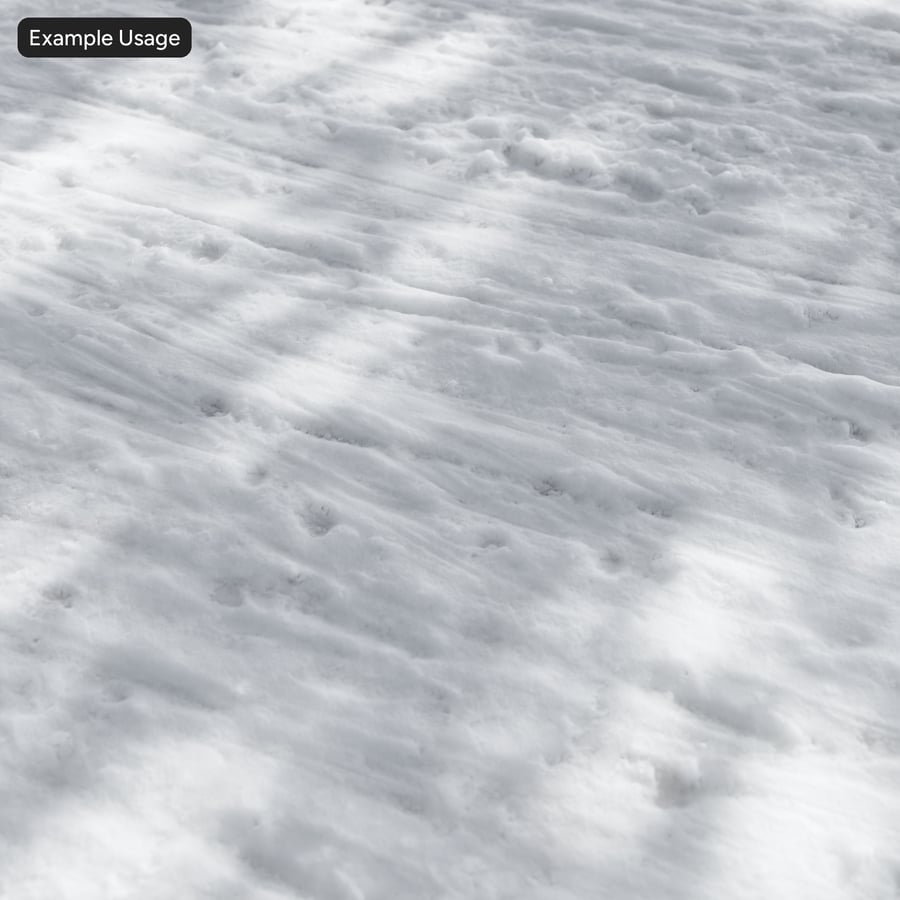 Tire Marks and Footprints on Snow Texture