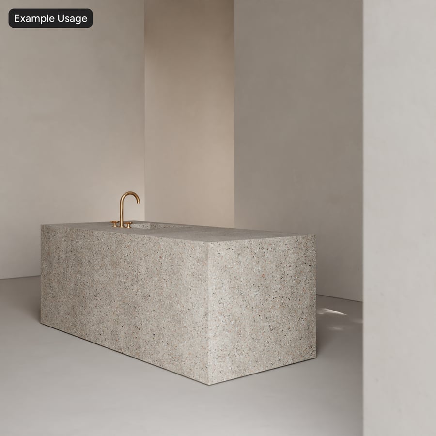 Matte Slab Standard Terrazzo Texture, Warm Grey