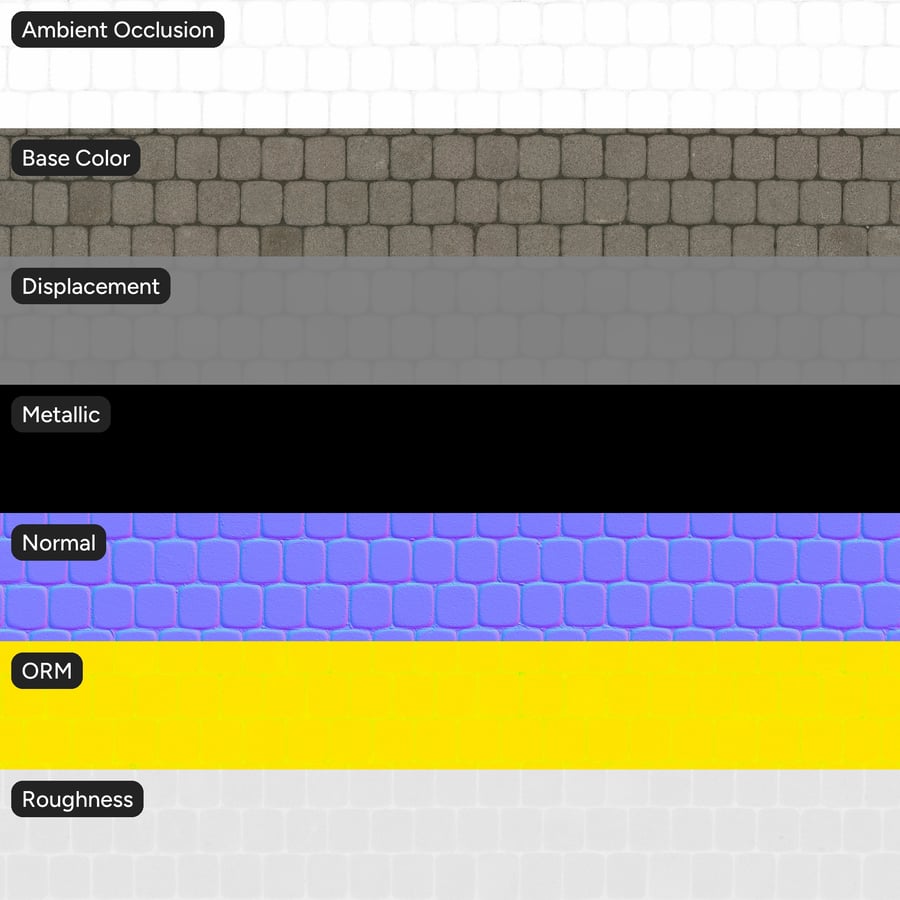 Schmutzige Kopfsteinpflaster-Textur, Grau