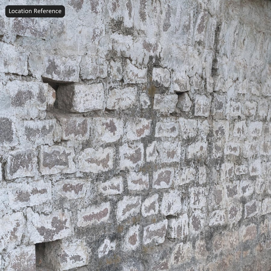 Whitewashed Stone Wall Texture