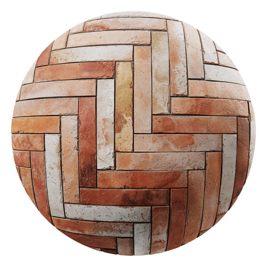 Reclaimed Chevron Terracotta Tile Texture