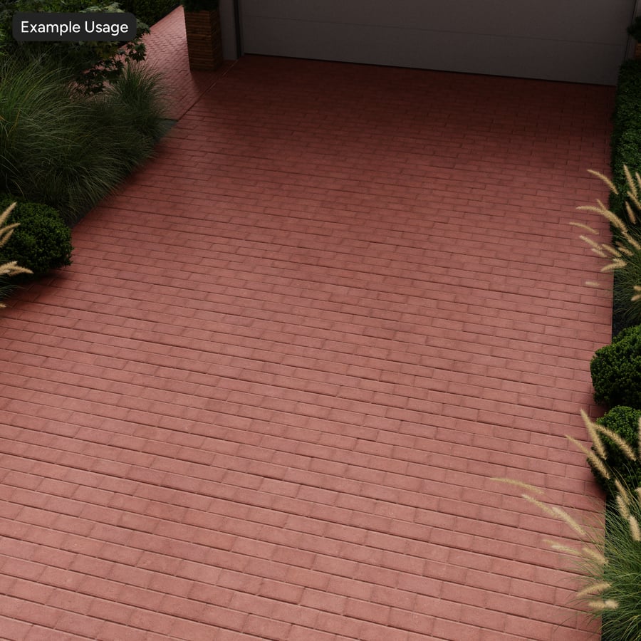 Stacked Running Concrete Block Paver Texture, Red