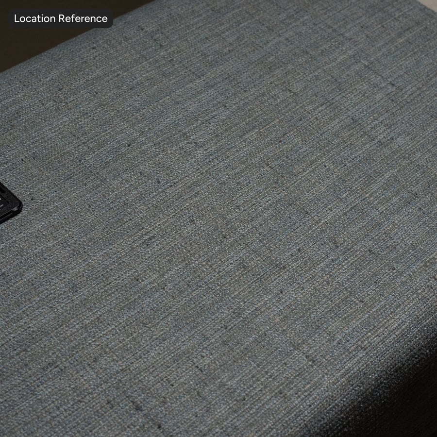Texture de tissu d'ameublement tissé en natté flammé, bleu clair