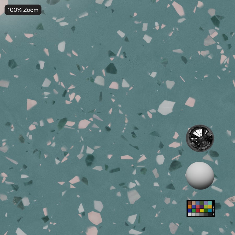 Speckled Reef Terrazzo Texture, Blue