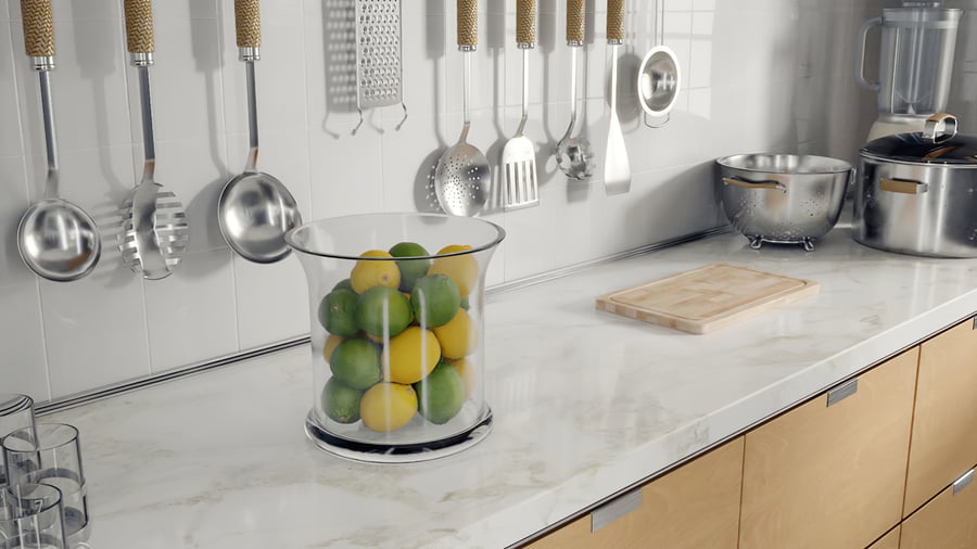 Modelo de frasco de fruta, limão e lima