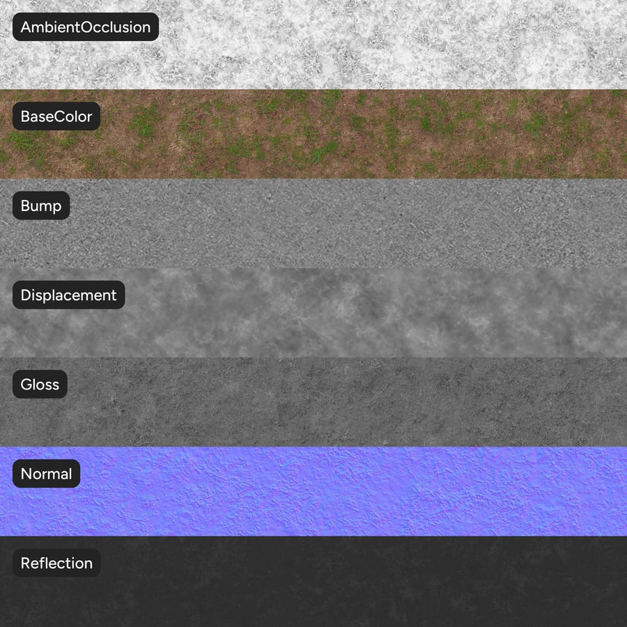 Patchy Dried Grass Texture