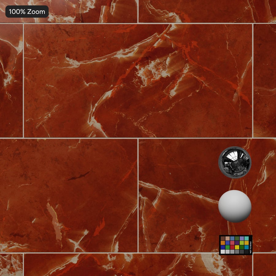 Rectangular Offset Marble Matte Tile Texture, Red Orange