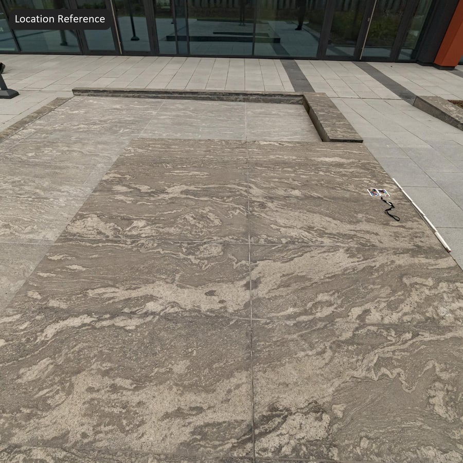 Honed Travertine Large Format Tile Texture, Warm Grey