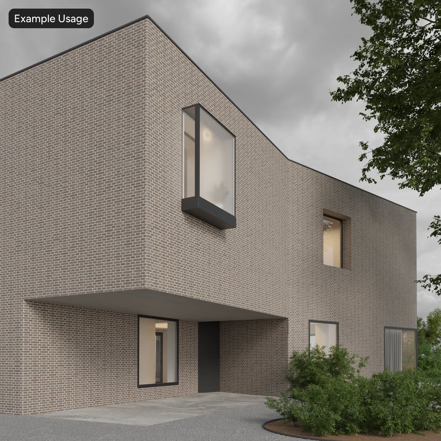 Sandfaced English Bond Brick Wall Texture, Grey