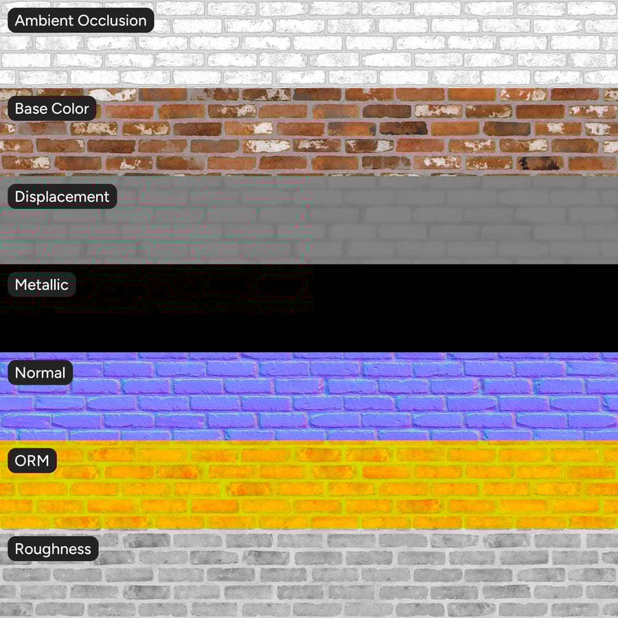 Reclaimed Running Bond Brick Wall Texture, Orange