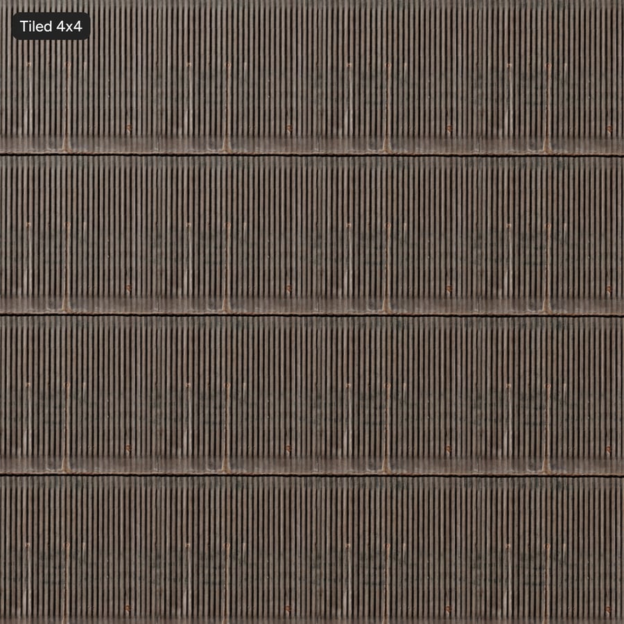 Textura de revestimento metálico ondulado antigo