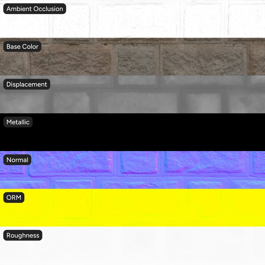 Rough Block Wall Texture, Dusty Brown
