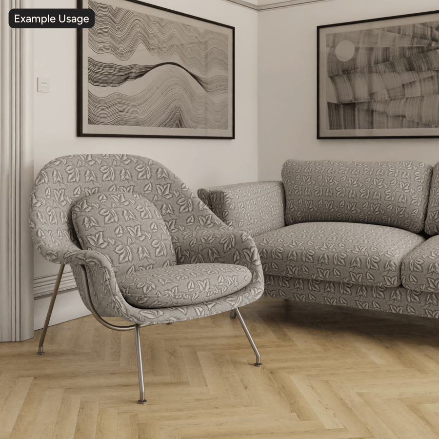 Macon Silver Fabric Texture, Grey