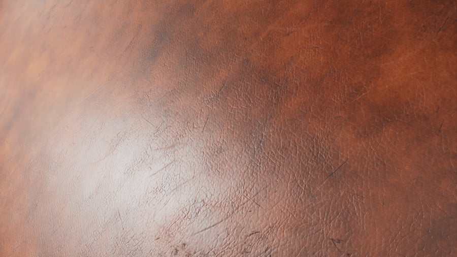 Full-Aniline Vintage Buffalo Leather Texture, Red Brown