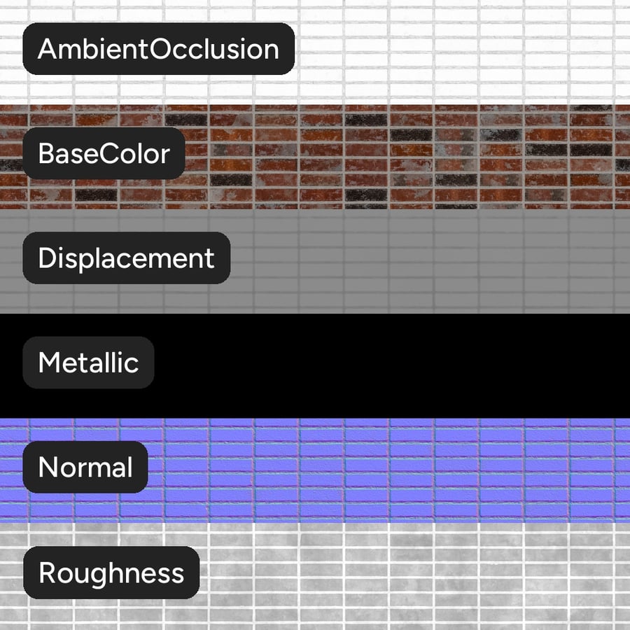 Stack Bond Reclaimed Brick Wall Texture