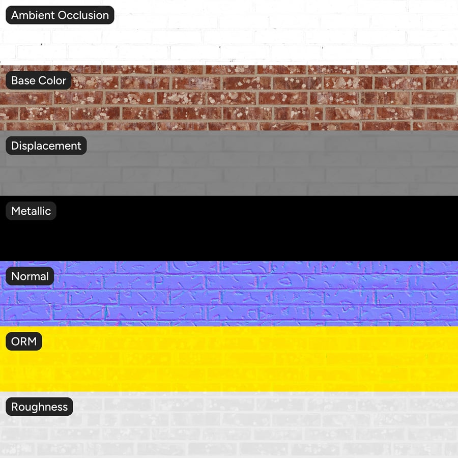 Spotted Running Bond Brick Texture, Red