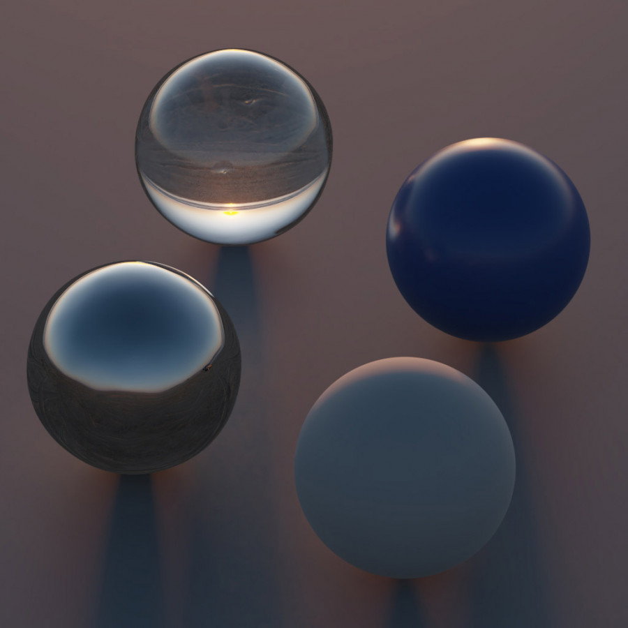 Ciel HDRI clair au coucher du soleil sur la plage