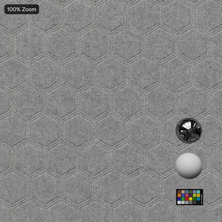 Textura de pavimento de alcatifa com pelo de corte e laço hexagonal, cinzento