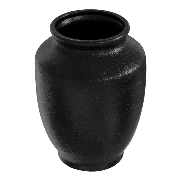 Modèle de vase baril en Eno Ceramic, noir