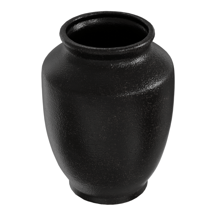 Eno Ceramic Barrel Vase Model, Black