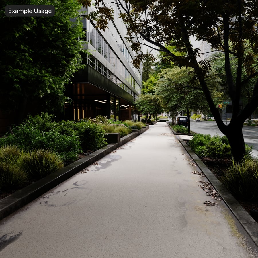 Honed Aggregate Concrete Paving Texture, Mid-Grey