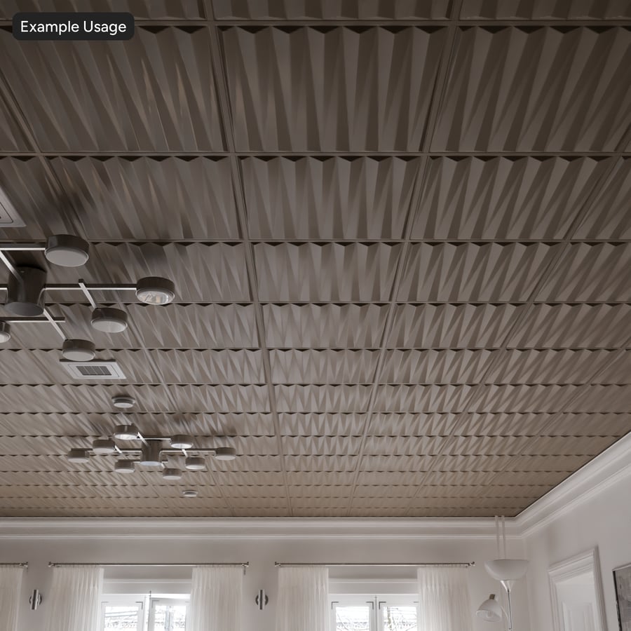 Dart Tile Ceiling Texture, Beige