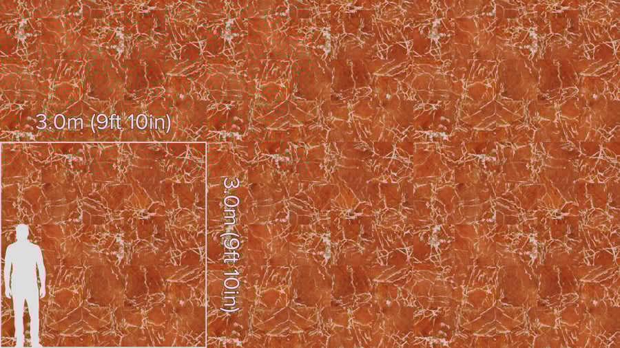 Textura de azulejo quadrado em mármore mate, vermelho alaranjado
