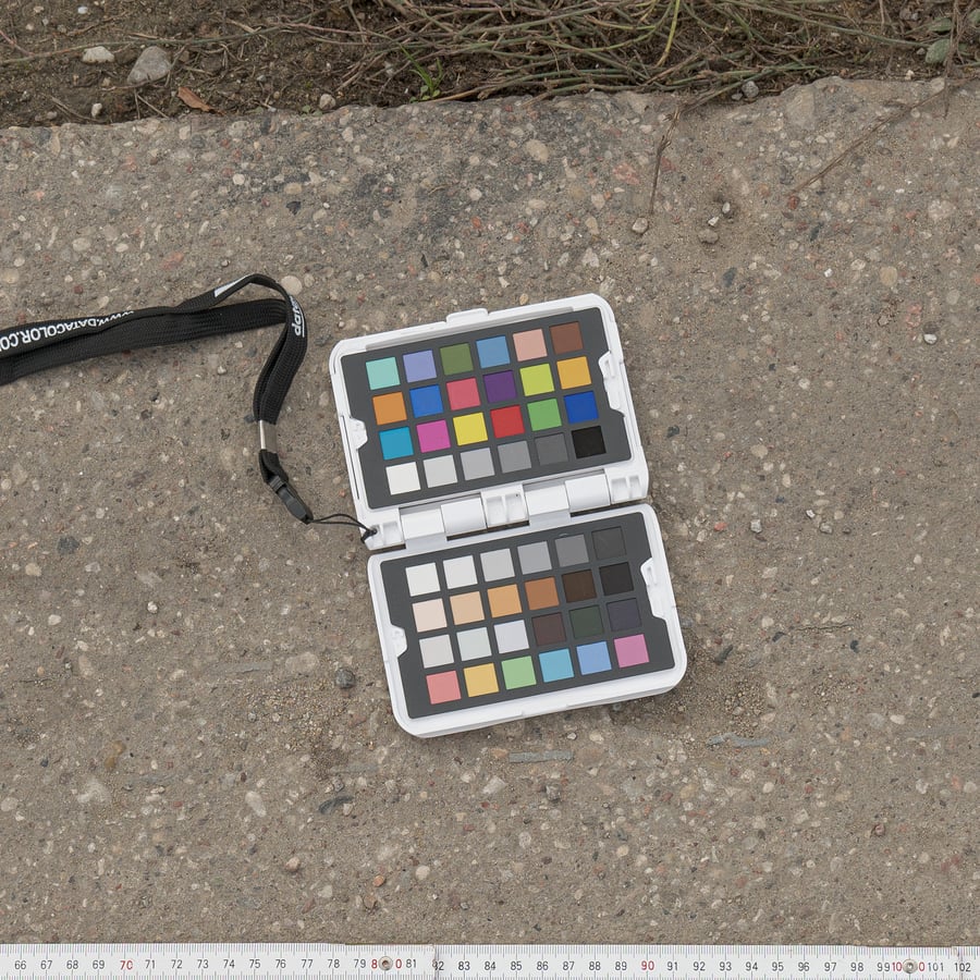 Worn Panel with Tie Holes Concrete Sidewalk Texture