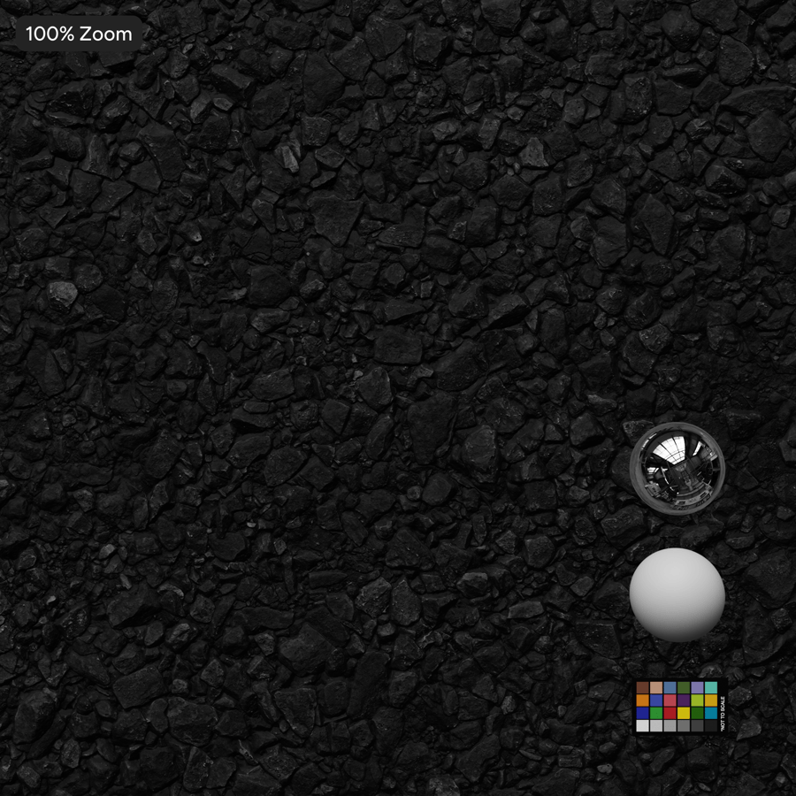Compact Gravel Texture, Black
