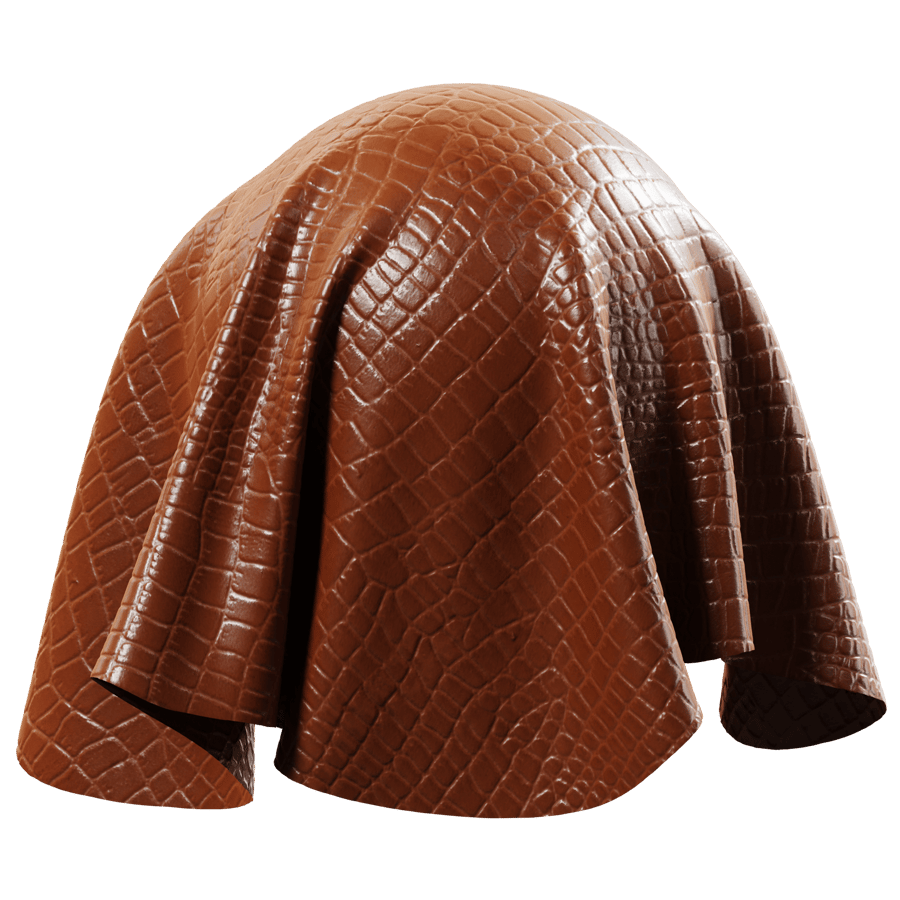 Crocodile Leather Fabric Texture, Brown