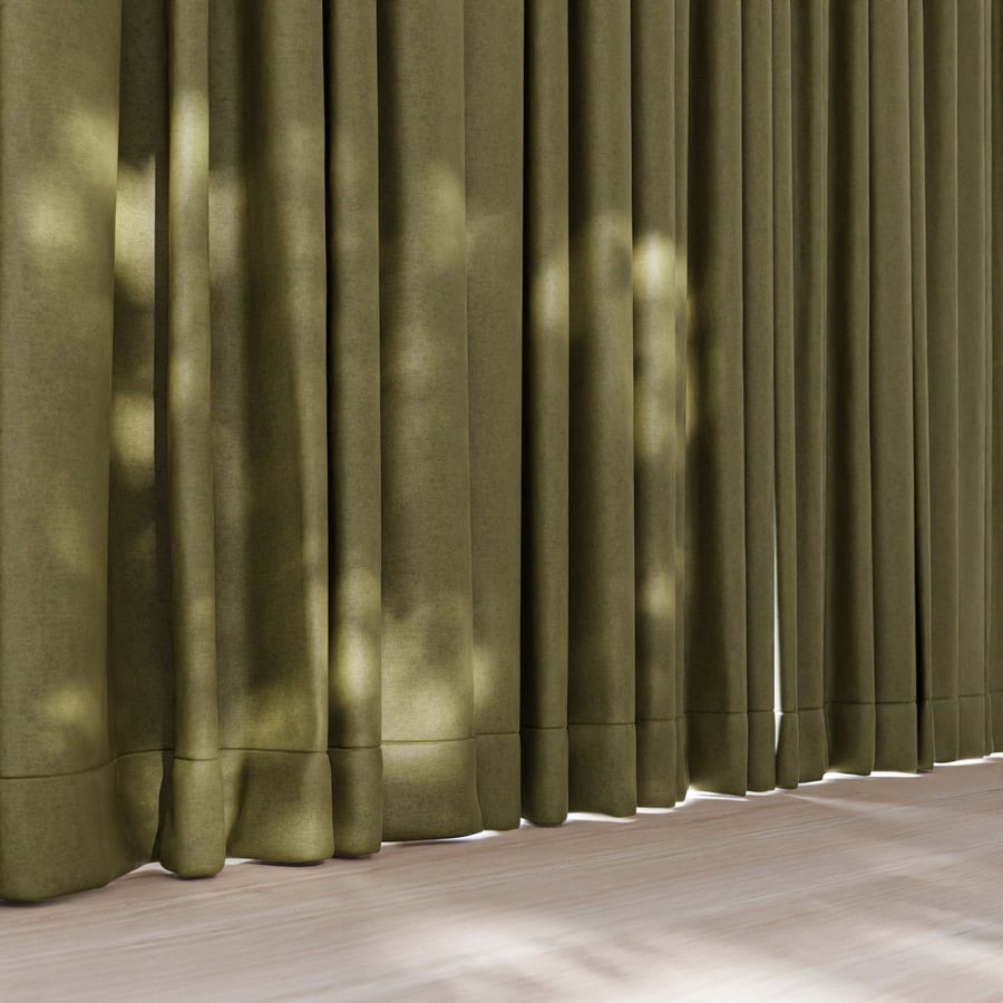 Plain Velvet Drapery Upholstery Fabric, Green