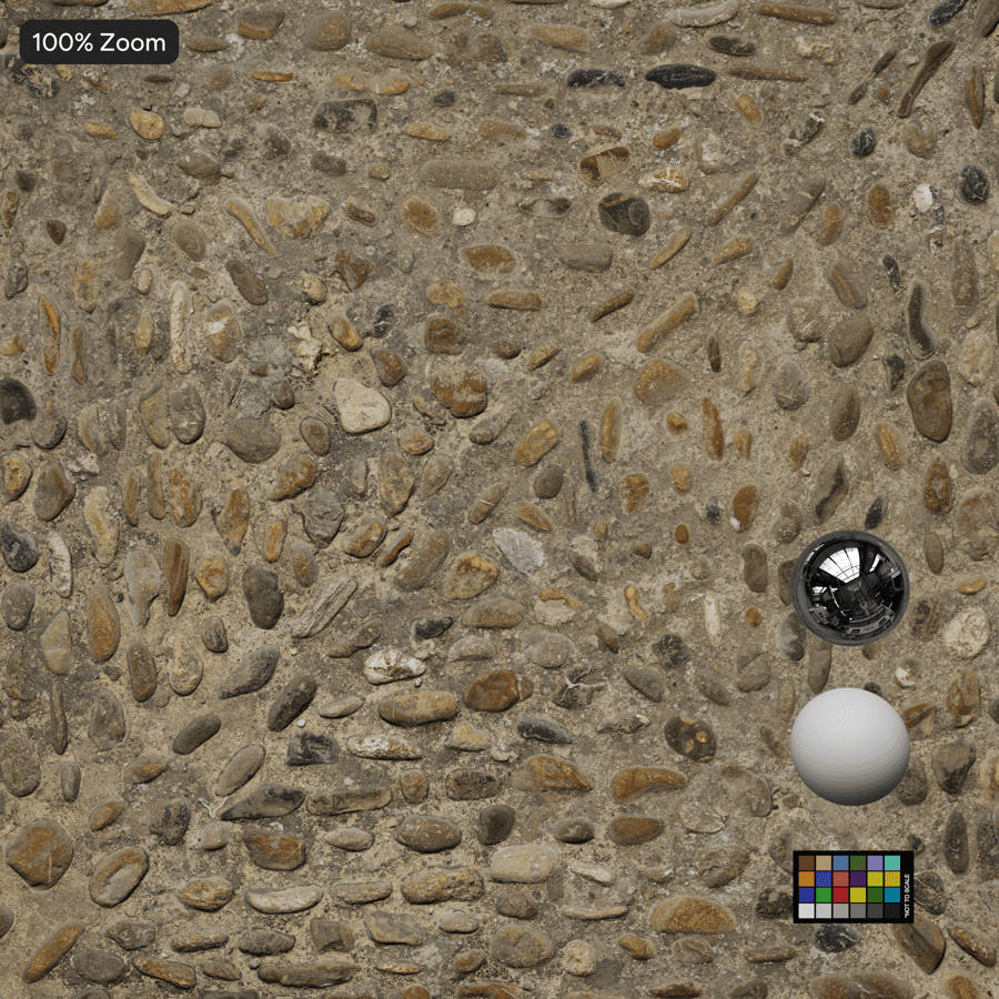 Kopfsteinpflaster mit Steingitter-Gehwegtextur