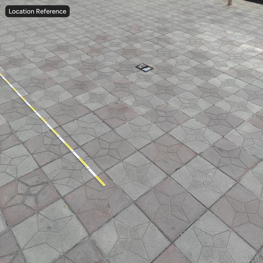 Dirty Star Pattern Concrete Paver Texture, Red Checkered