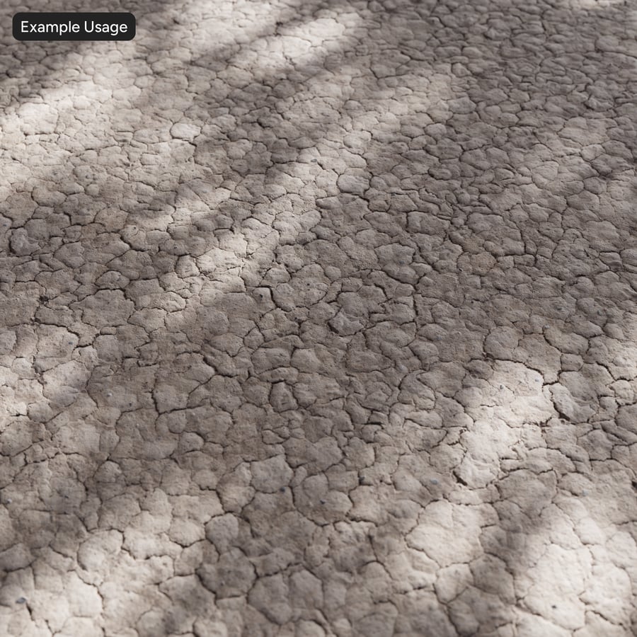 Cracked Clay Playa Dry Lakebed Ground Texture