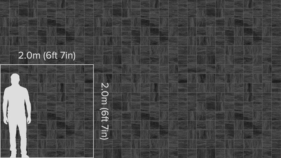 Square Ceramic Matte Tile Texture, Ashy Grey