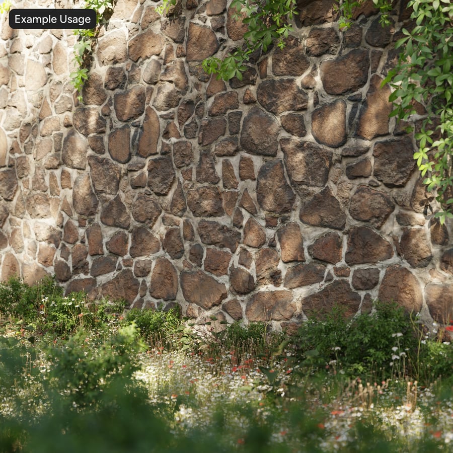 Textura irregular de revestimento de parede de pedra e argamassa