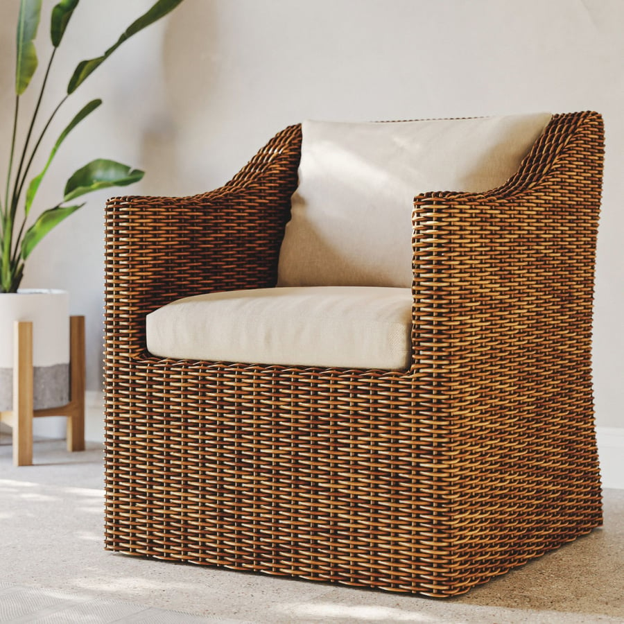 Stained Wicker Weave Texture, Brown