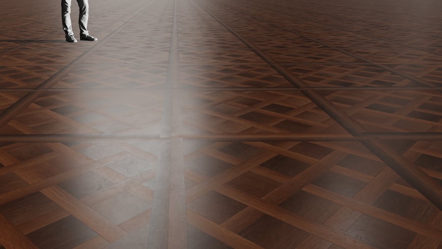 Textura de tábuas de madeira de carvalho Versailles com diamantes, castanho escuro