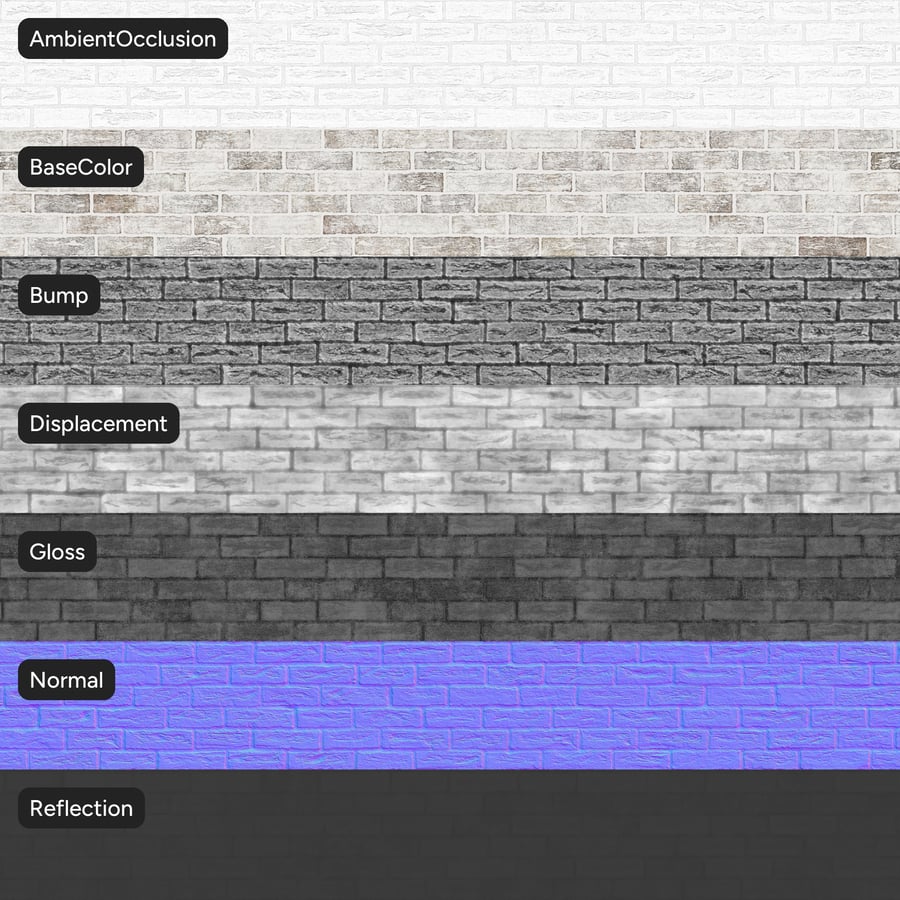 Texture per pareti in mattoni a vista rustici, bianco